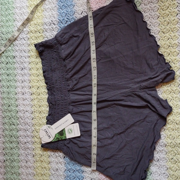 NWT WiWi Large Bamboo High Waist Grey Shorts - Picture 10 of 12